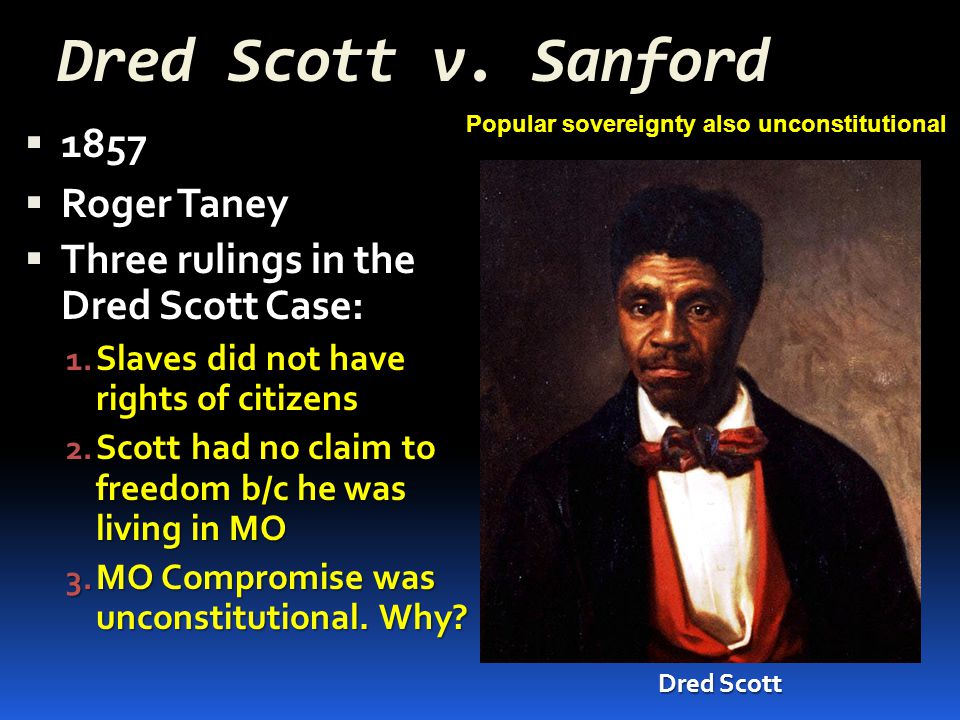 Scott V. Sanford Essay Sample